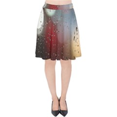 Rain On Window Velvet High Waist Skirt