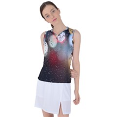 Rain On Window Women s Sleeveless Sports Top by artworkshop