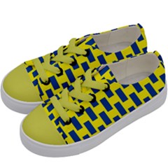  Kids  Low Top Canvas Sneakers Blue & Yellow