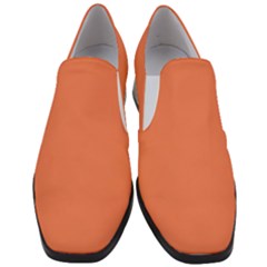 Basket Ball Orange	 - 	slip On Heel Loafers by ColorfulShoes