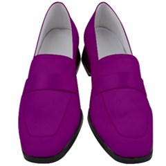 Mardi Gras Purple	 - 	chunky Heel Loafers by ColorfulShoes