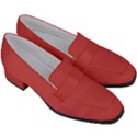 English Vermillion Red	 - 	Chunky Heel Loafers View3