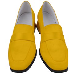 Mikado Yellow	 - 	chunky Heel Loafers by ColorfulShoes