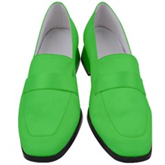 Stoplight Go Green	 - 	chunky Heel Loafers by ColorfulShoes