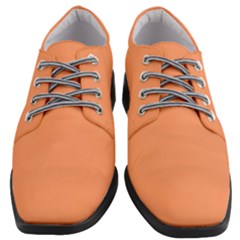 Atomic Tangerine Orange	 - 	heeled Oxford Shoes by ColorfulShoes