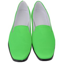 Stoplight Go Green	 - 	classic Loafer Heels by ColorfulShoes
