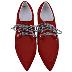 Barn Red	 - 	pointed Oxford Shoes