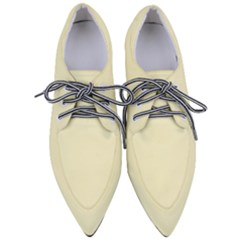 Creamy Yellow	 - 	pointed Oxford Shoes