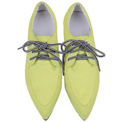Key Lime Yellow	 - 	pointed Oxford Shoes