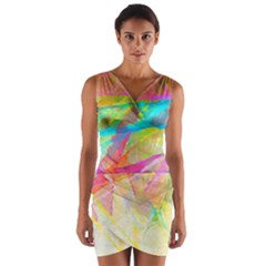 Abstract-14 Wrap Front Bodycon Dress by nateshop