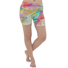 Abstract-14 Lightweight Velour Yoga Shorts by nateshop