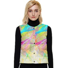 Abstract-14 Women s Short Button Up Puffer Vest by nateshop