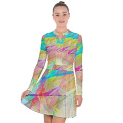 Abstract-14 Long Sleeve Panel Dress