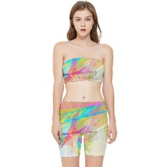 Abstract-14 Stretch Shorts And Tube Top Set by nateshop