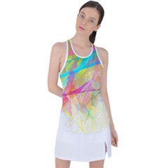 Abstract-14 Racer Back Mesh Tank Top