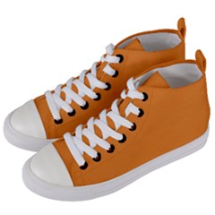 Cadmium Orange	 - 	mid-top Canvas Sneakers by ColorfulShoes