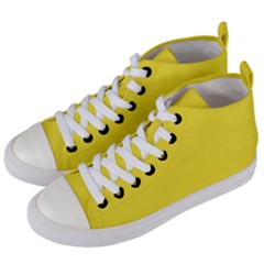 Neon Yellow	 - 	mid-top Canvas Sneakers by ColorfulShoes