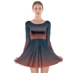 Sky Gradient Long Sleeve Skater Dress by artworkshop