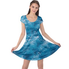 Blue Water Speech Therapy Cap Sleeve Dress by artworkshop