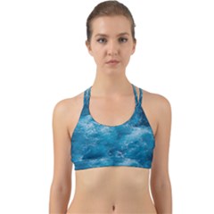 Blue Water Speech Therapy Back Web Sports Bra by artworkshop