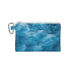 Blue Water Speech Therapy Canvas Cosmetic Bag (small) by artworkshop