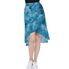 Blue Water Speech Therapy Frill Hi Low Chiffon Skirt by artworkshop