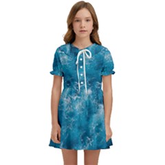 Blue Water Speech Therapy Kids  Sweet Collar Dress by artworkshop