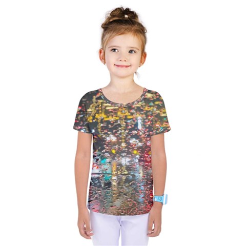 Water Droplets Kids  One Piece Tee by artworkshop