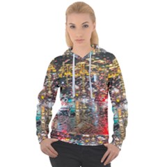 Water Droplets Women s Overhead Hoodie by artworkshop