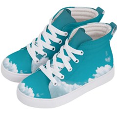 Clouds Hd Wallpaper Kids  Hi-top Skate Sneakers by artworkshop