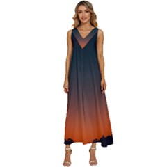 Sky Gradient V-neck Sleeveless Loose Fit Overalls by artworkshop