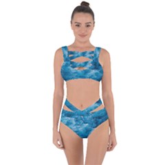 Blue Water Speech Therapy Bandaged Up Bikini Set  by artworkshop