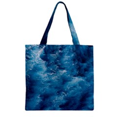 Blue Water Speech Therapy Zipper Grocery Tote Bag