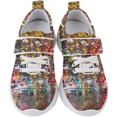 Water Droplets Kids  Velcro Strap Shoes by artworkshop