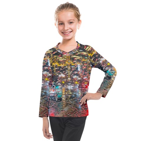 Water Droplets Kids  Long Mesh Tee by artworkshop