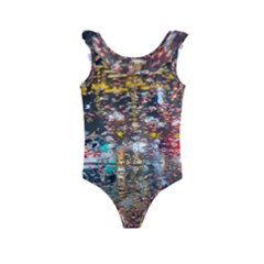 Water Droplets Kids  Frill Swimsuit