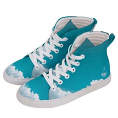 Clouds Hd Wallpaper Men s Hi-top Skate Sneakers by artworkshop