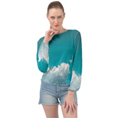 Clouds Hd Wallpaper Banded Bottom Chiffon Top by artworkshop