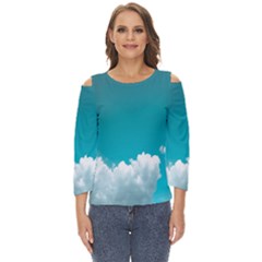 Clouds Hd Wallpaper Cut Out Wide Sleeve Top