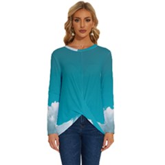 Clouds Hd Wallpaper Long Sleeve Crew Neck Pullover Top by artworkshop
