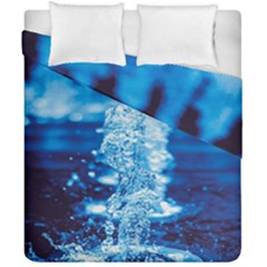 Water Blue Wallpaper Duvet Cover Double Side (california King Size)