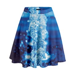 Water Blue Wallpaper High Waist Skirt