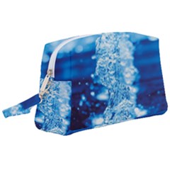 Water Blue Wallpaper Wristlet Pouch Bag (large) by artworkshop