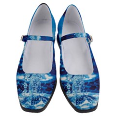 Water Blue Wallpaper Women s Mary Jane Shoes by artworkshop