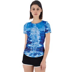 Water Blue Wallpaper Back Cut Out Sport Tee by artworkshop