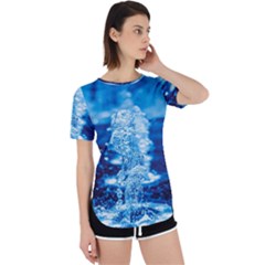 Water Blue Wallpaper Perpetual Short Sleeve T-shirt by artworkshop