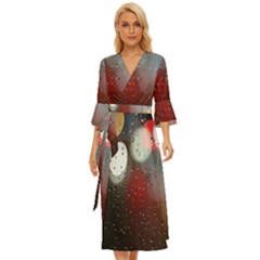 Rain On Window Midsummer Wrap Dress by artworkshop