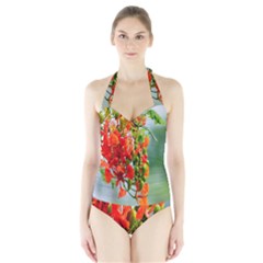 Gathering Sping Flowers Wallpapers Halter Swimsuit by artworkshop