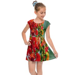 Gathering Sping Flowers Wallpapers Kids  Cap Sleeve Dress by artworkshop