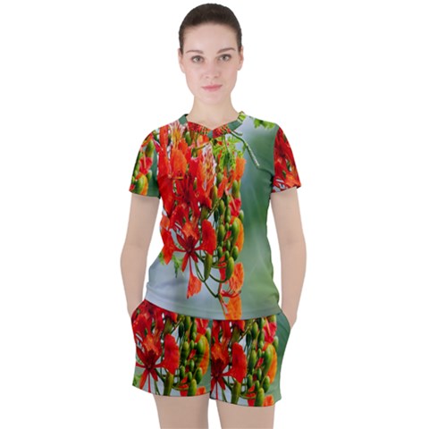 Gathering Sping Flowers Wallpapers Women s Tee And Shorts Set by artworkshop